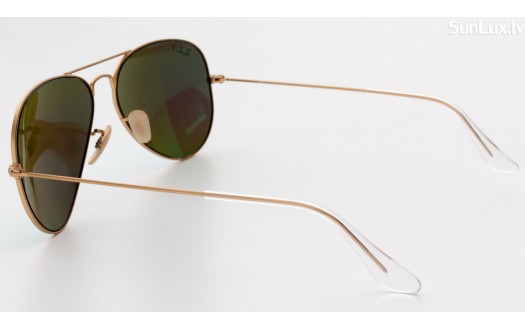 Ray-Ban Aviator Green Flash Lenses Polarised (RB3025 112/P9 58mm) saules brilles